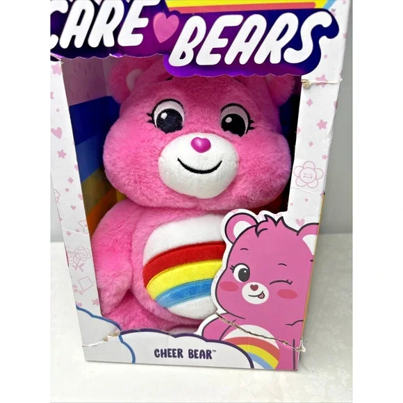Care Bears Cheer Bear Plush in Box Basic Fun 2020s New Packaging - Picture 9 of 10
